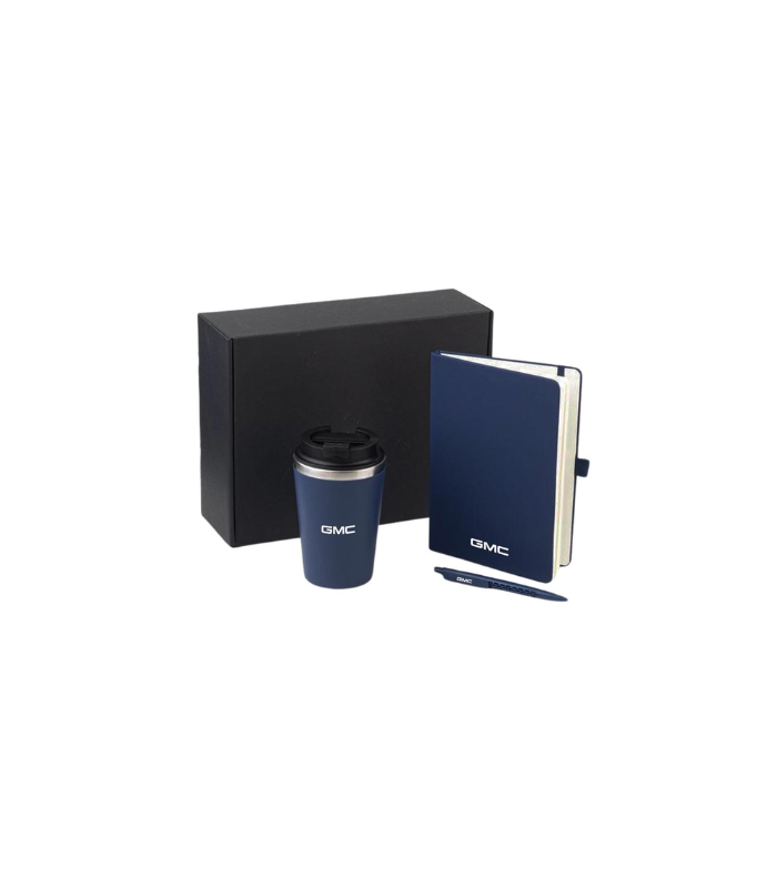 KOKSI - Giftology Set of Double Walled Tumbler, A5 Notebook and Pen - Navy Blue - Image 11