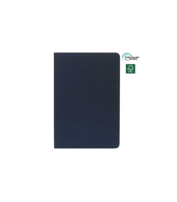 ORSHA - SANTHOME A5 rPET & FSC Certified Notebook - Navy Blue (Anti-Microbial)
