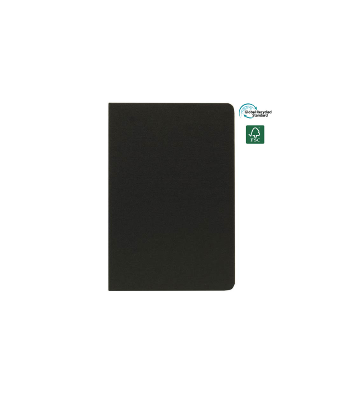 ORSHA - SANTHOME A5 rPET & FSC Certified Notebook - Black (Anti-Microbial)
