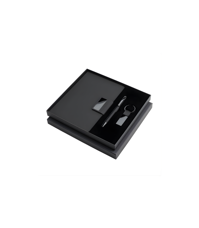 REGENT - Giftology Set of Notebook, Keychain and Pen - Black