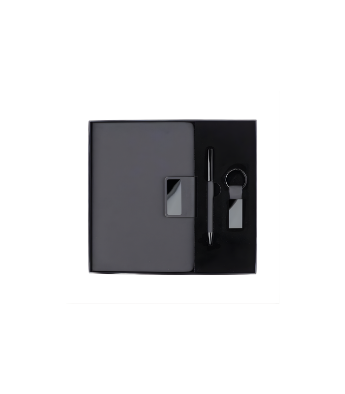 REGENT - Giftology Set of Notebook, Keychain and Pen - Black - Image 3