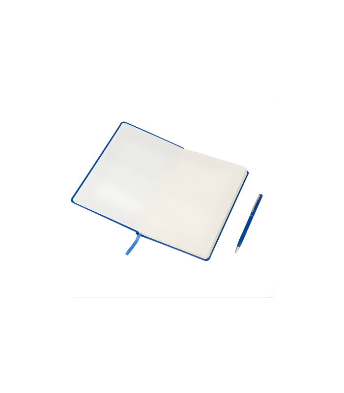 CAMPINA - Giftology A5 Hard Cover Notebook with Metal Pen - Blue - Image 3