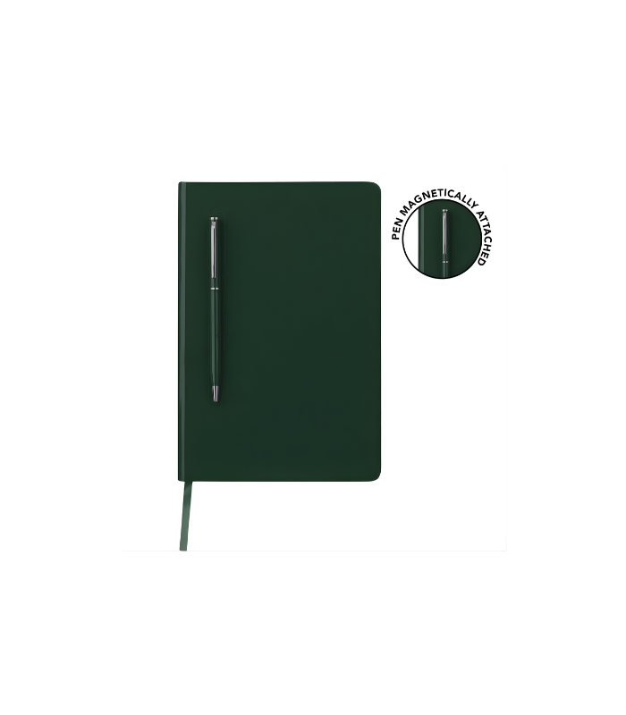 CAMPINA - Giftology A5 Hard Cover Notebook with Metal Pen - Green