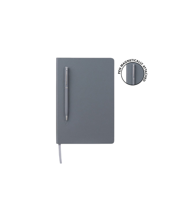 CAMPINA - Giftology A5 Hard Cover Notebook with Metal Pen - Grey