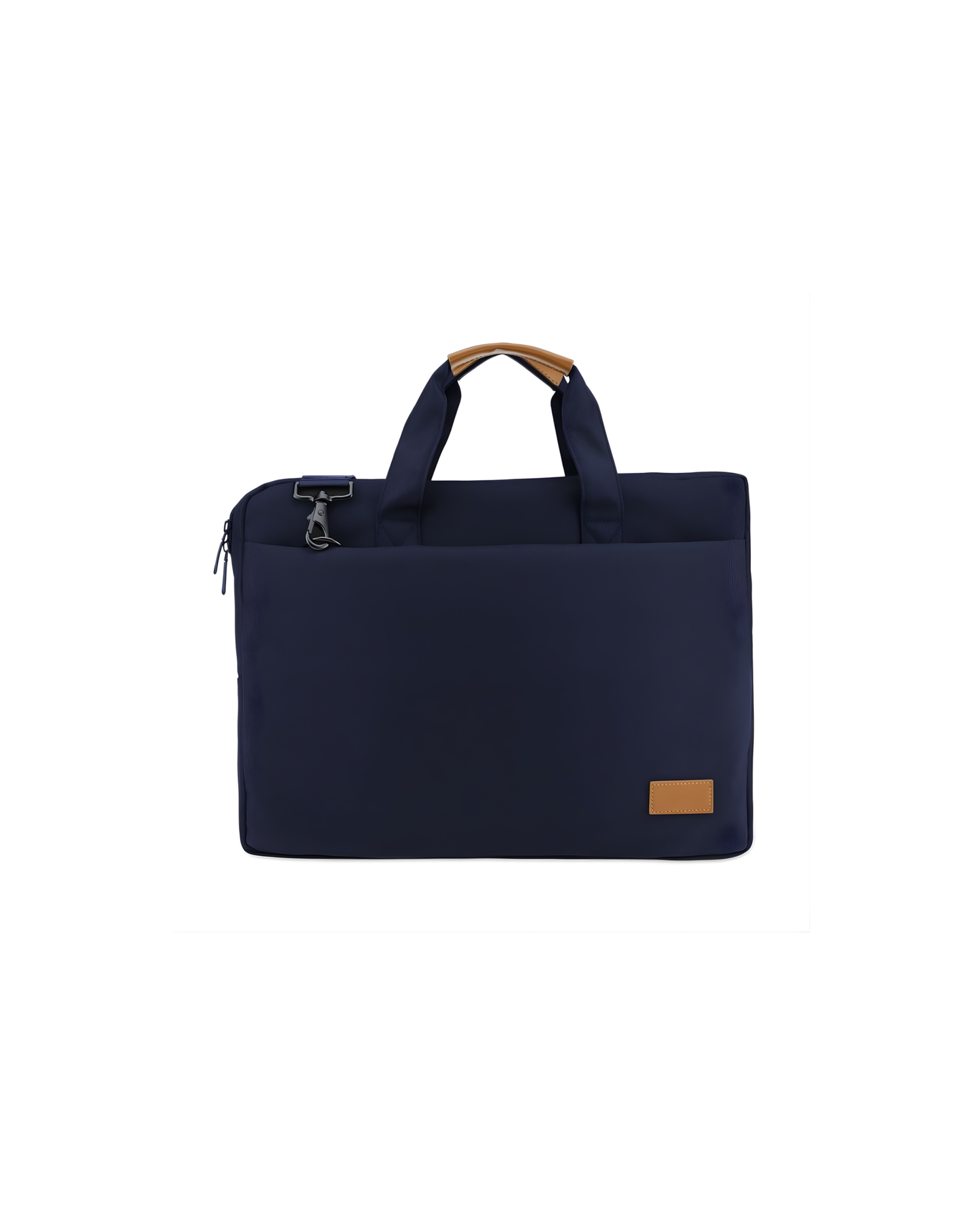 SLOTEN - Santhome® 15" Laptop Bag - Navy Blue/Tan - Image 8