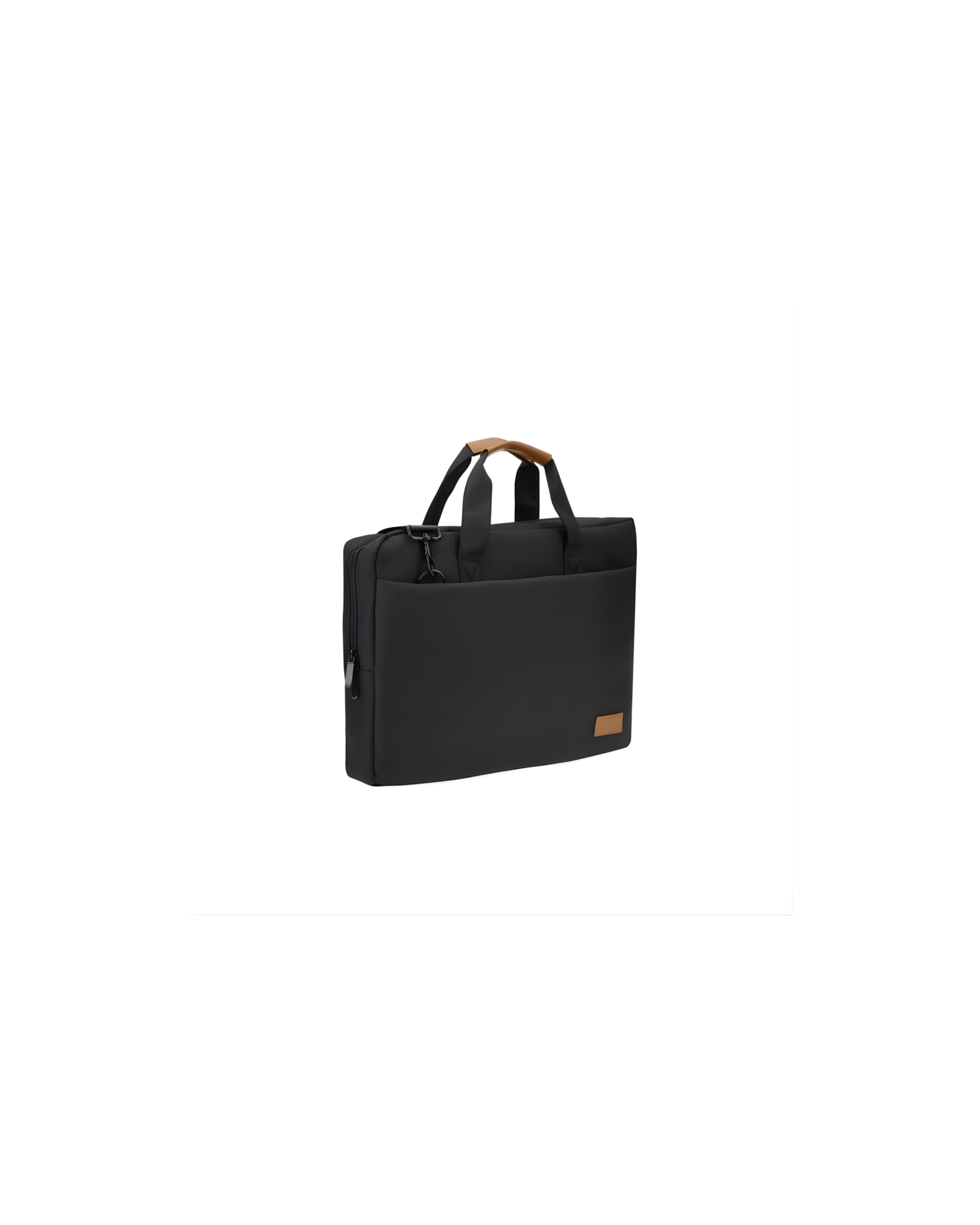 SLOTEN - Santhome® 15" Laptop Bag - Black/Tan - Image 3