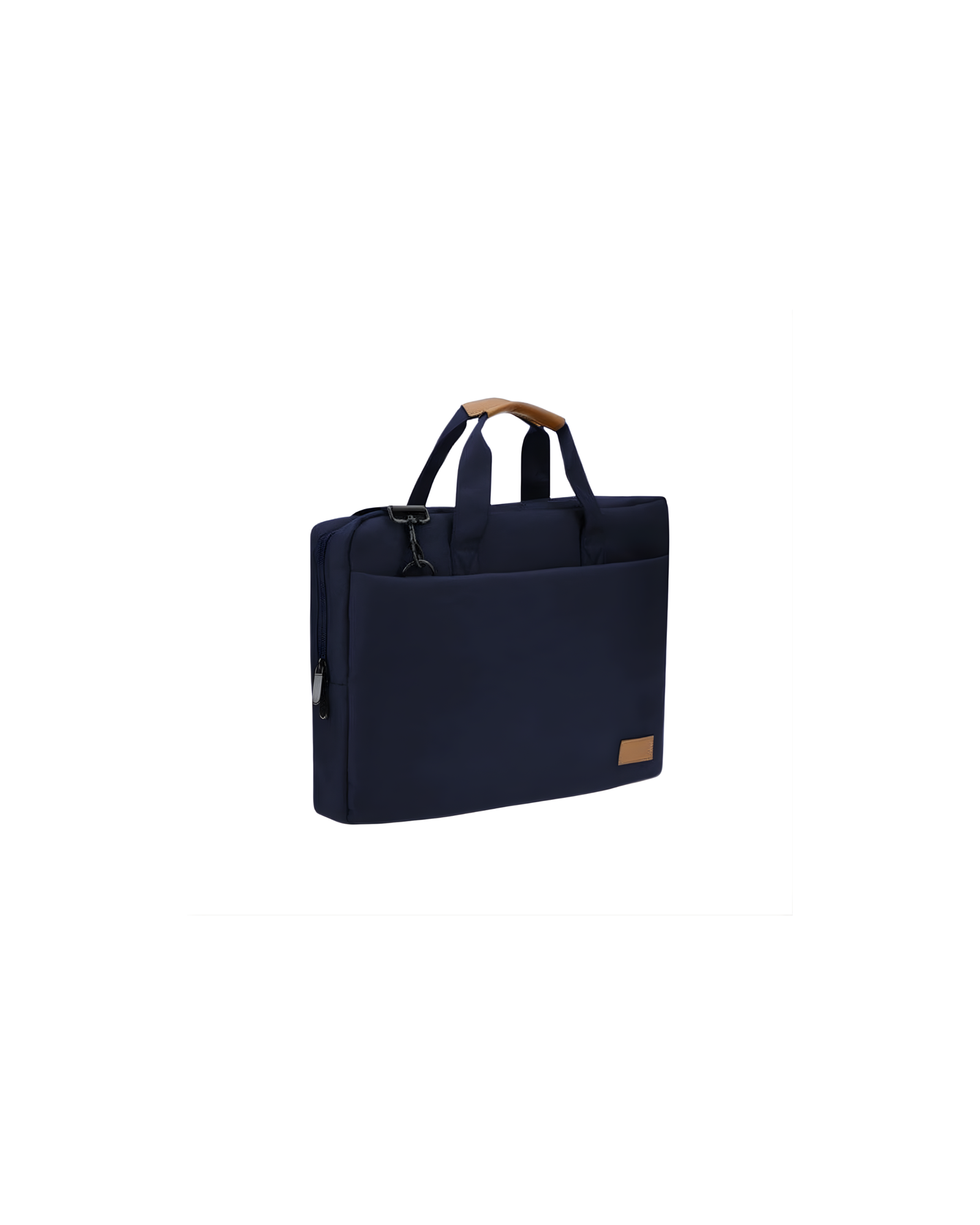 SLOTEN - Santhome® 15" Laptop Bag - Navy Blue/Tan - Image 2