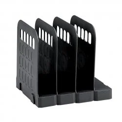 Avery Basics Book Rack Modular Interlocking Base 4 Sections W200xD183xH190mm Black 1136BLK 317521