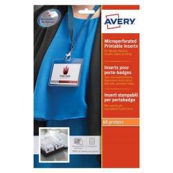 Avery Name Badges Laser-printable Refill Kit 8 per Sheet W86xH55mm L7418-25UK 25 Sheets