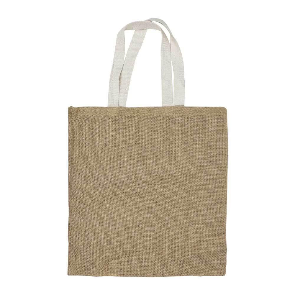 Jute Bags with White Handles, Long-lasting & Eco-friendly