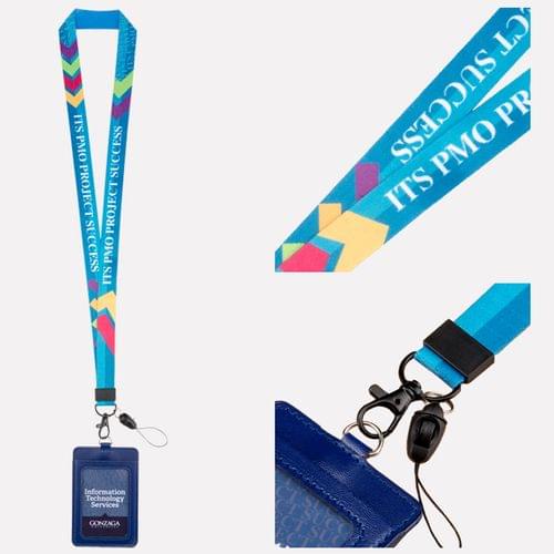 Full Color Lanyard with PU Holder